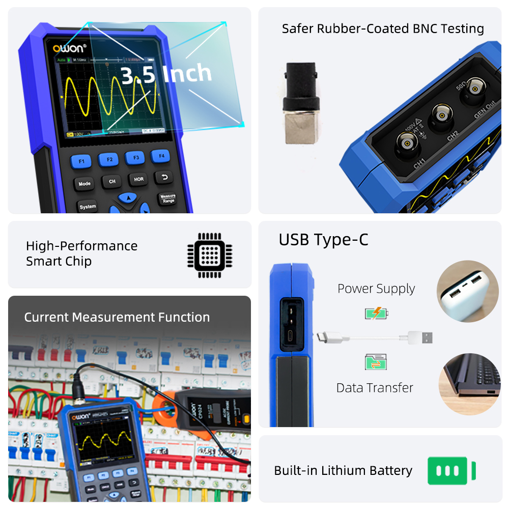 OWON HDS200 Series Handheld Di - Digital Storage Oscilloscope 100Mhz review and price
